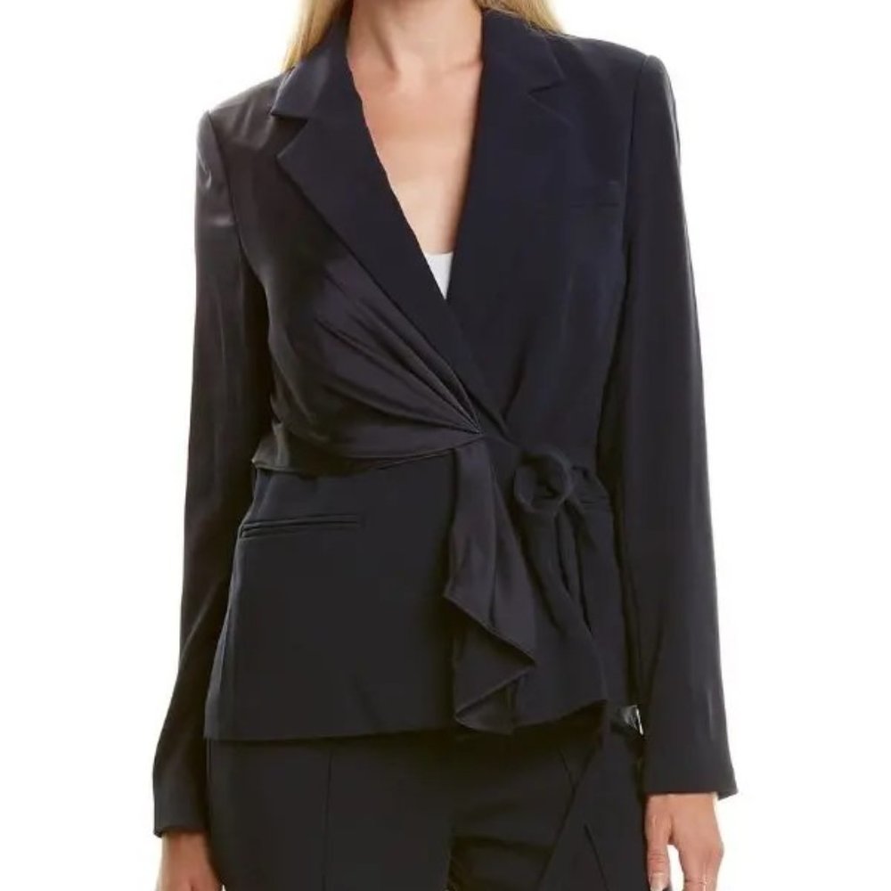 Diane Von Furstenberg Lucina Blazer, Navy, Size 4, NWT